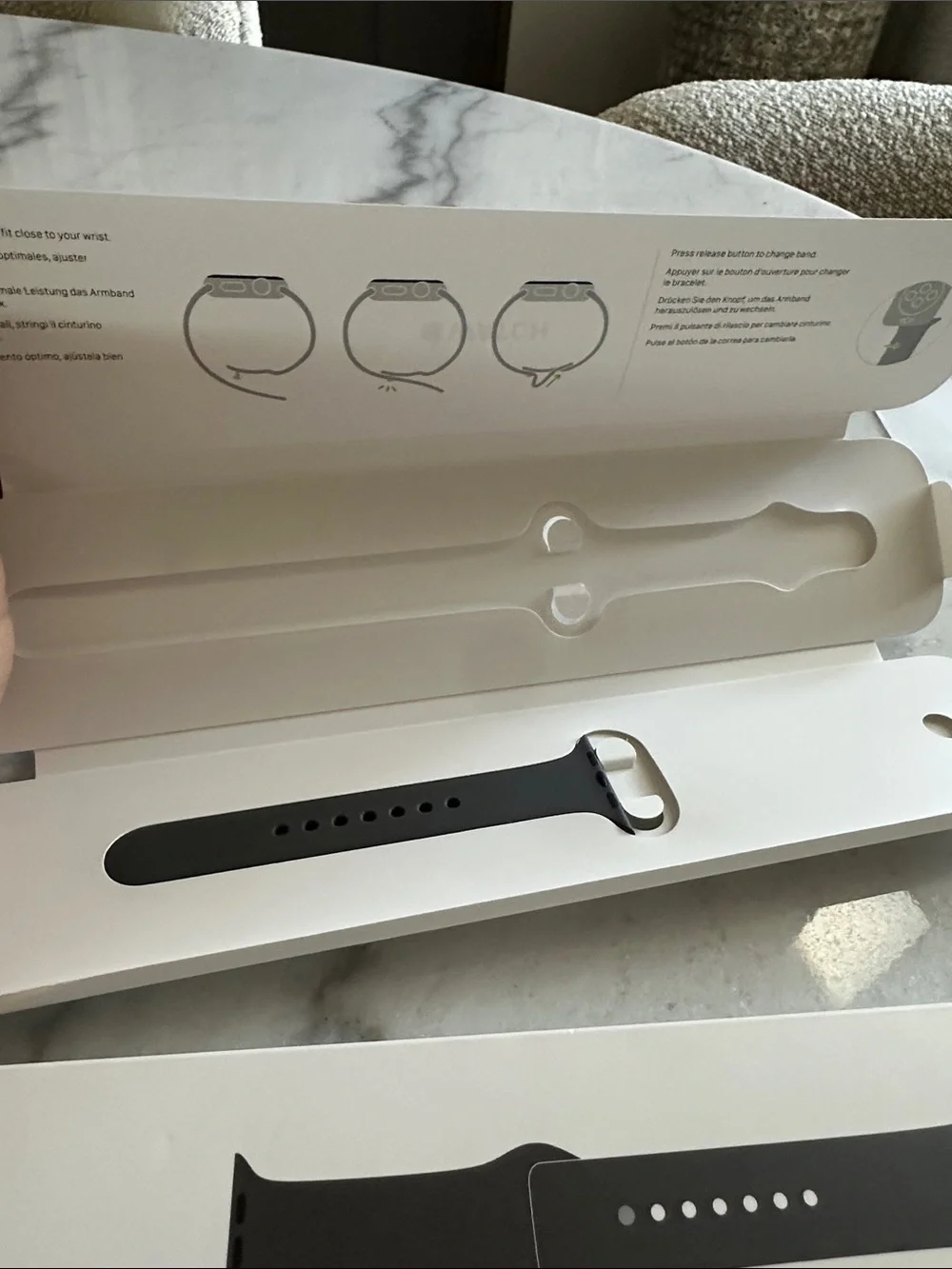 Authentic Apple Watch Gray Sport Band 42mm (With Box)- barely worn - looks new